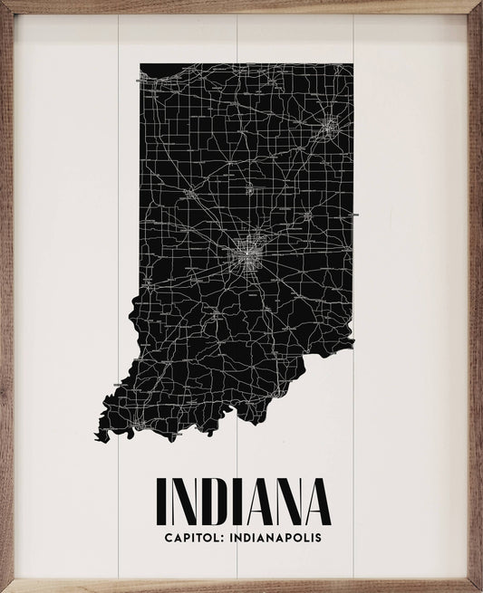 Indiana State Wall Decor Sign