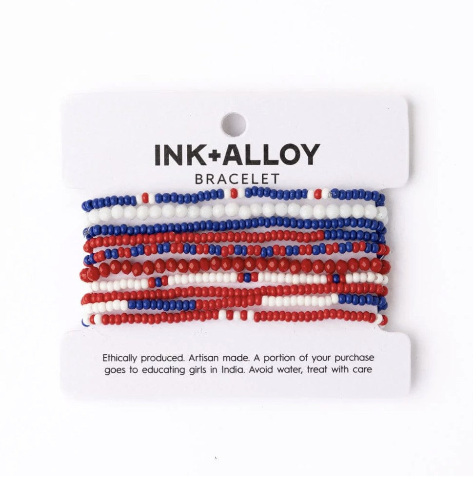 Game Day Beaded Stretch Bracelet Sets