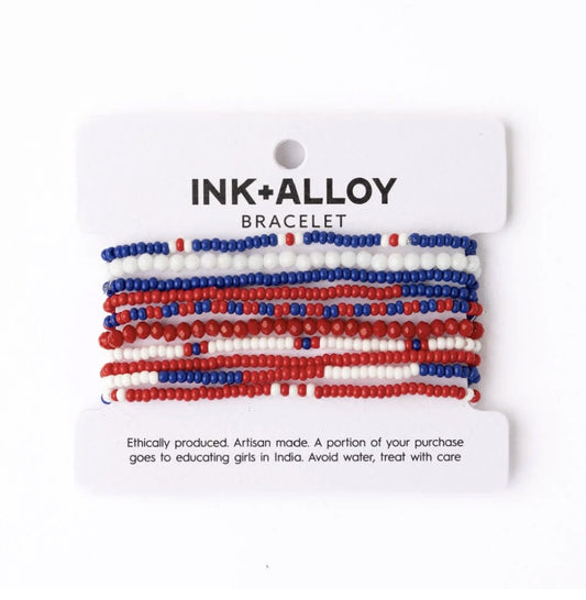 Game Day Beaded Stretch Bracelet Sets