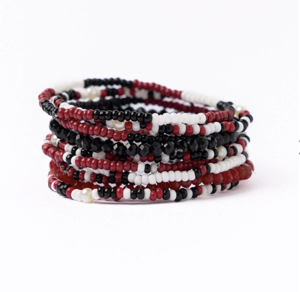 Game Day Beaded Stretch Bracelet Sets