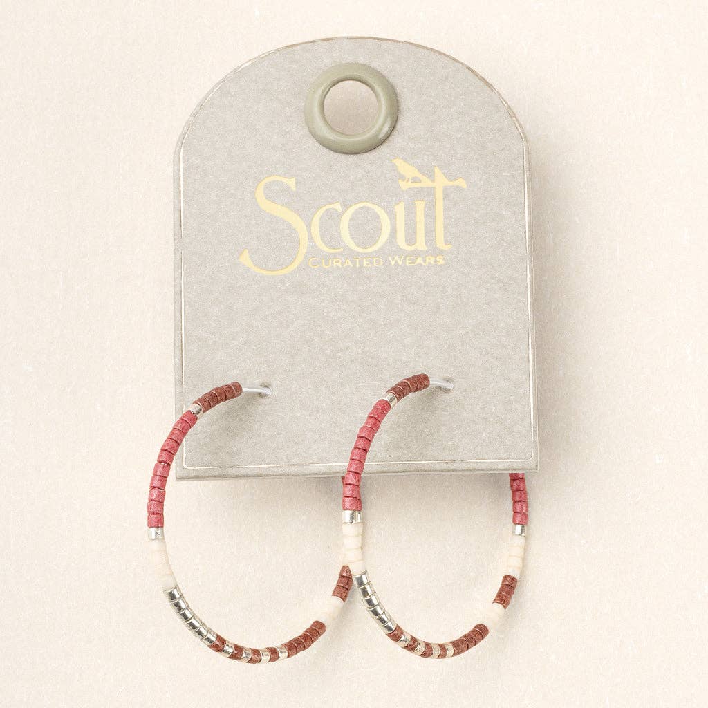Chromacolor Miyuki Small Hoop - Blush Multi/Silver