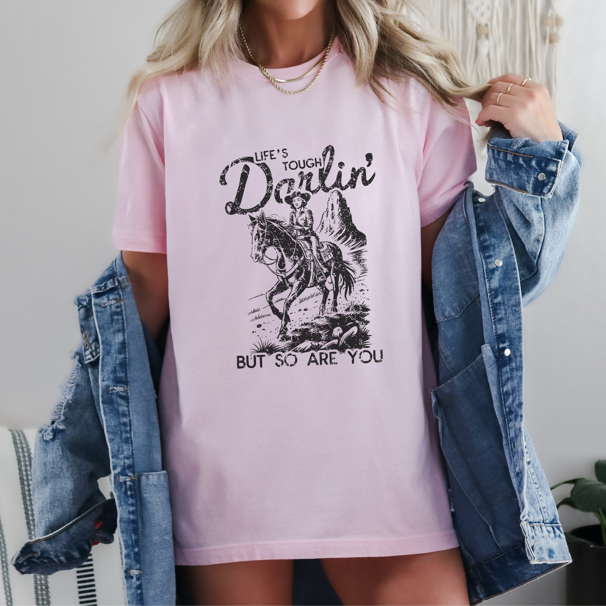 Life's Tough Darlin Western Graphic Tee | Vintage Cowgirl