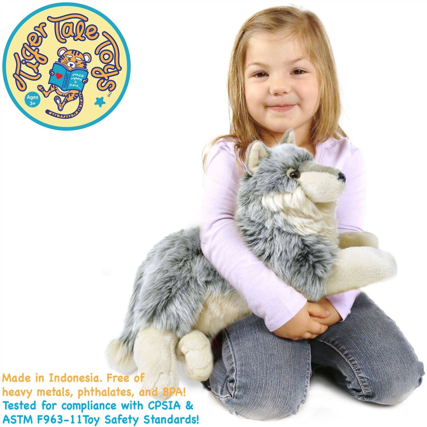 Whitaker The Wolf | 15 Inch Stuffed Animal Plush