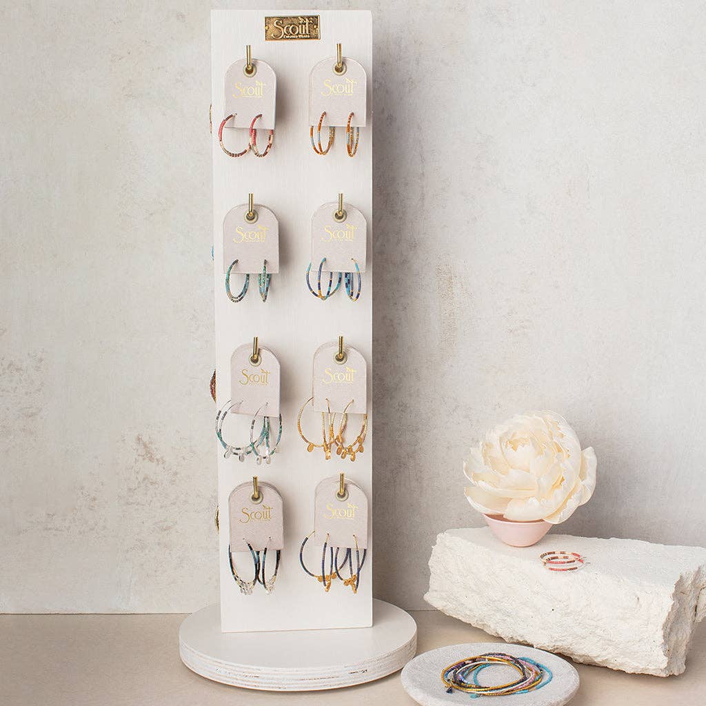 Chromacolor Miyuki Small Hoop - Blush Multi/Silver