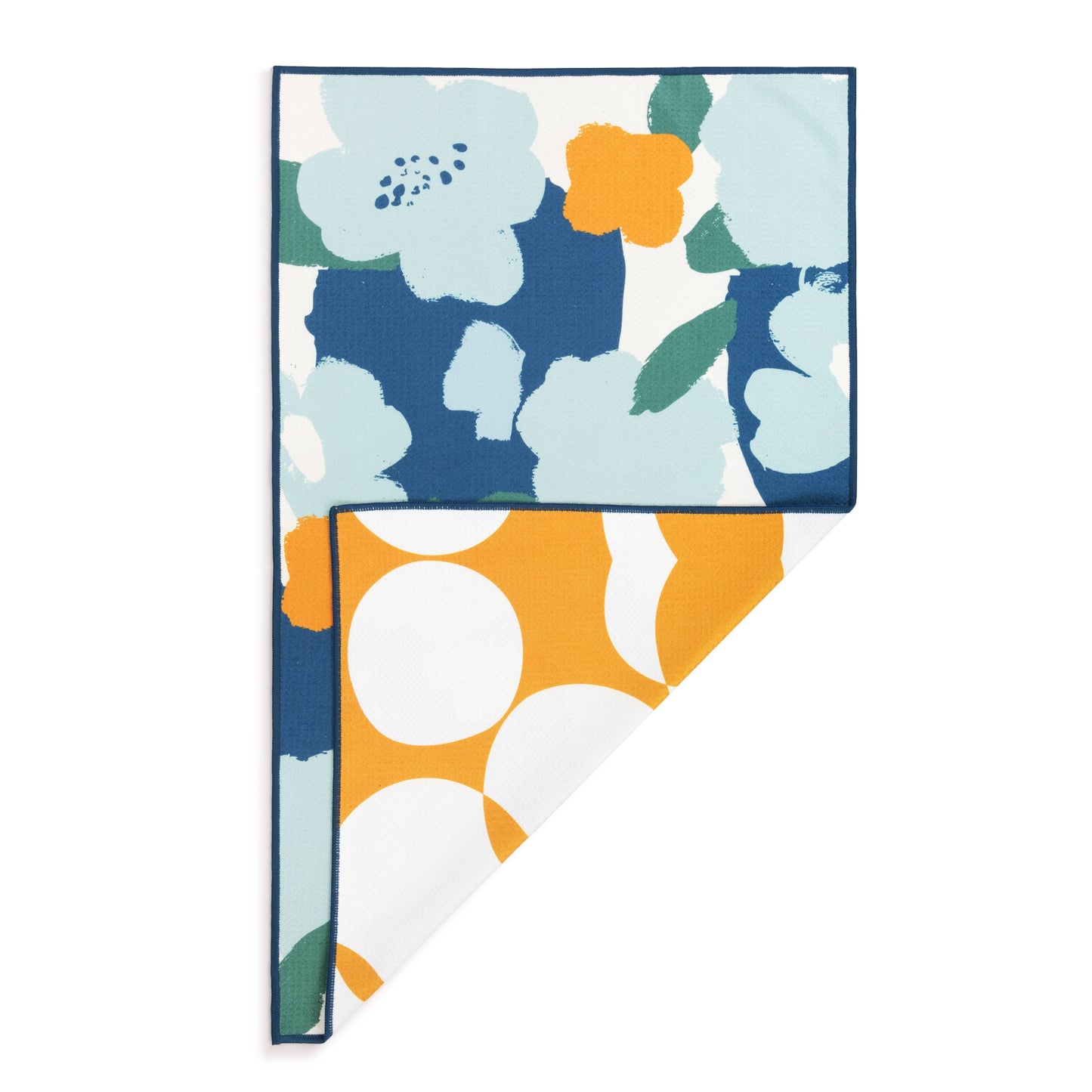 Blue Orange Poppy Absorbent Reversible Towel - 18x30in