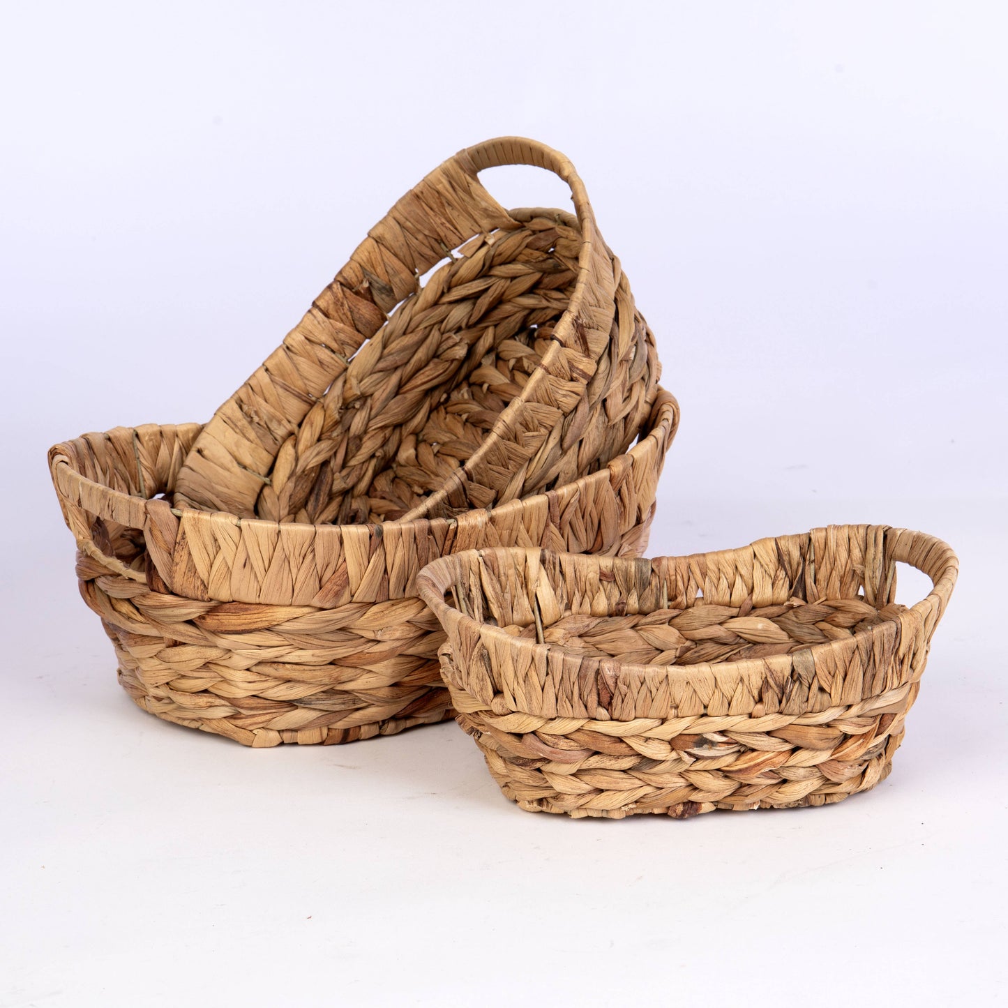 Natural Hyacinth Tub w/Wire Frame