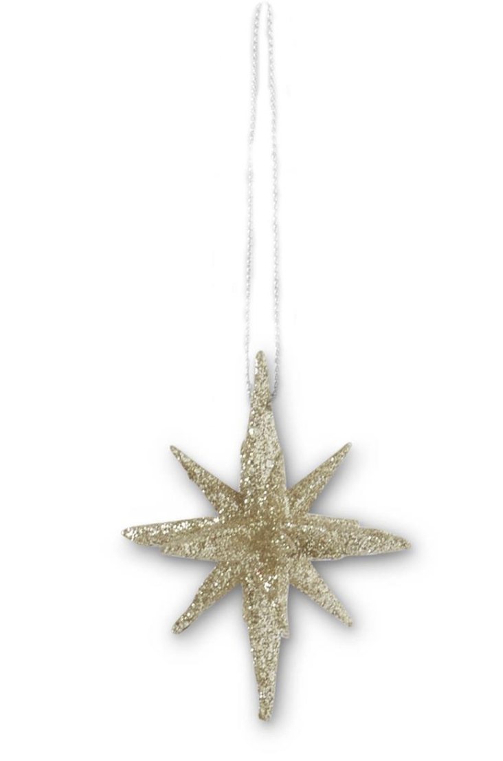 9 Point Glitter Star Ornament