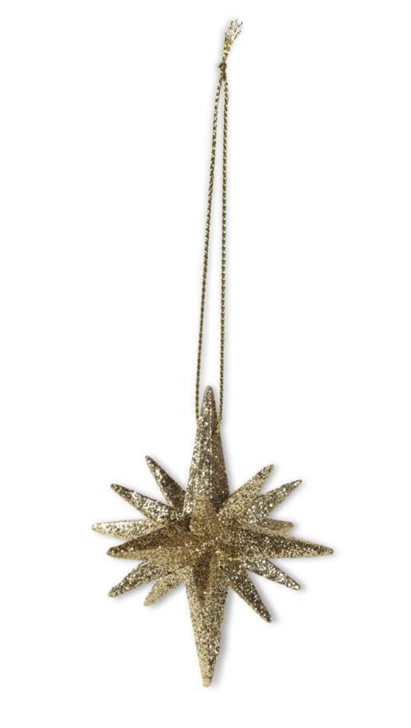 9 Point Glitter Star Ornament
