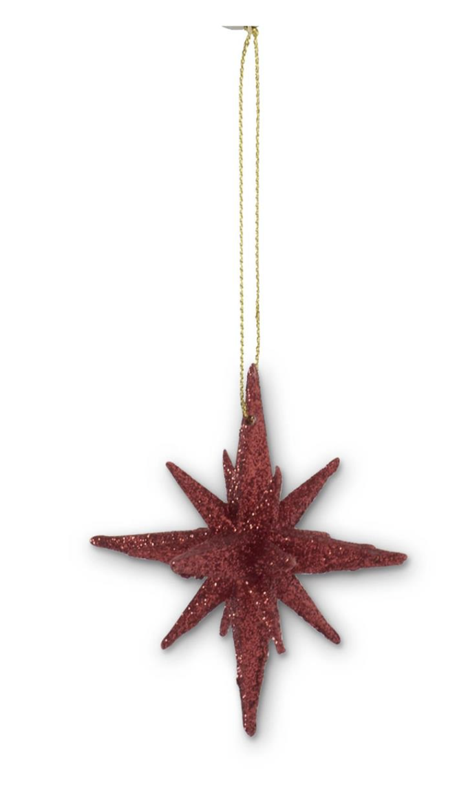 9 Point Glitter Star Ornament