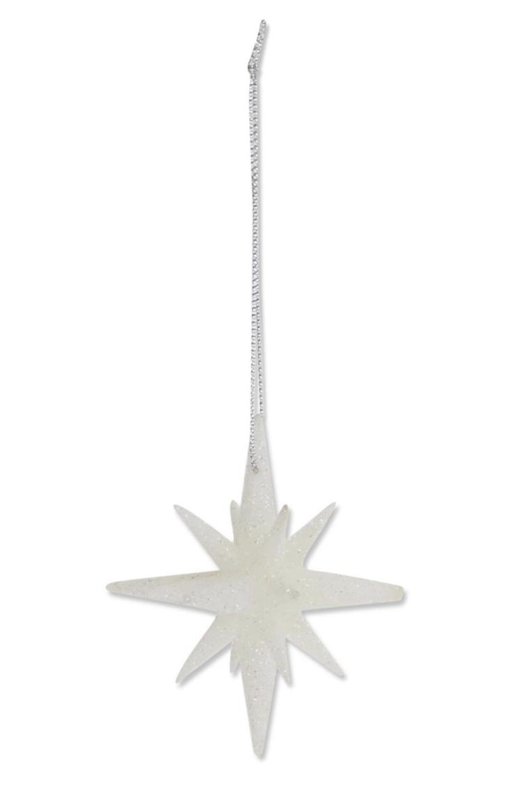 9 Point Glitter Star Ornament