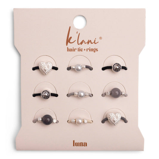 Luna Silver and Cool Tones Hair Tie Rings