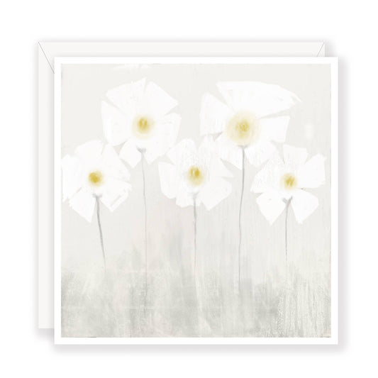 'Happy Flowers' (square) greeting card