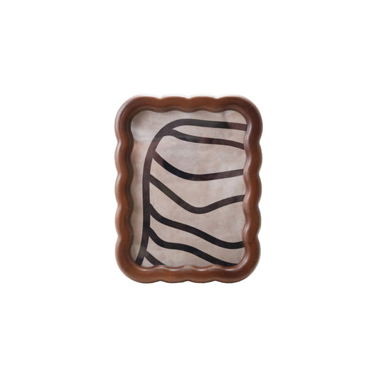 Rubberwood Scalloped Photo Frame 6x8