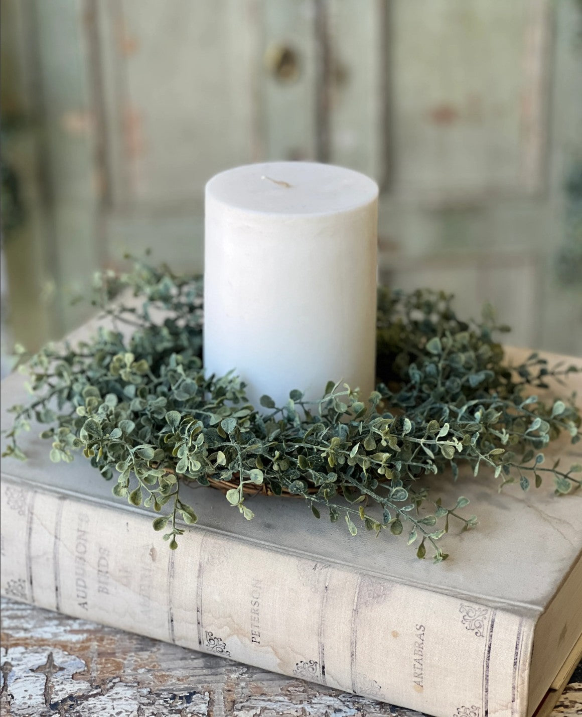 Baby's Twilight 12" Candle Ring Wreath