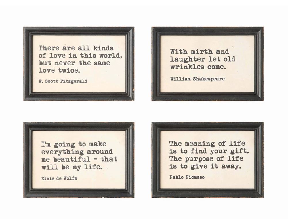 Black Framed Quote