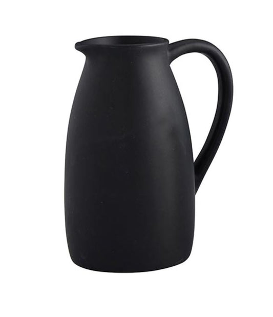 Black Ceramic Pitcher