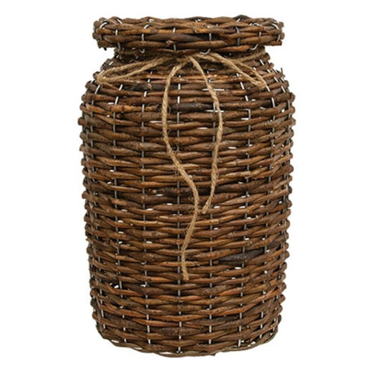 Brown Willow Milk Basket