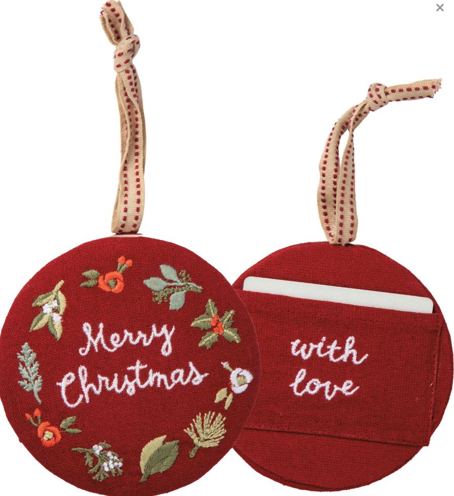 Merry Christmas Gift Card Holder Ornament