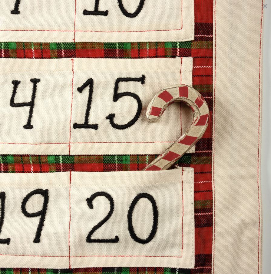 Countdown to Christmas Wall Calendar with Pockets