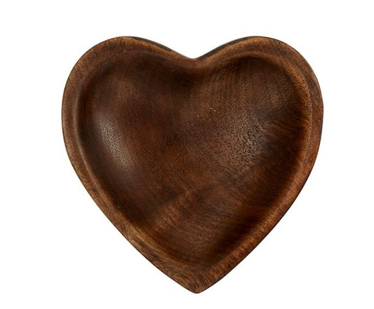 Dark Wooden Heart Tray