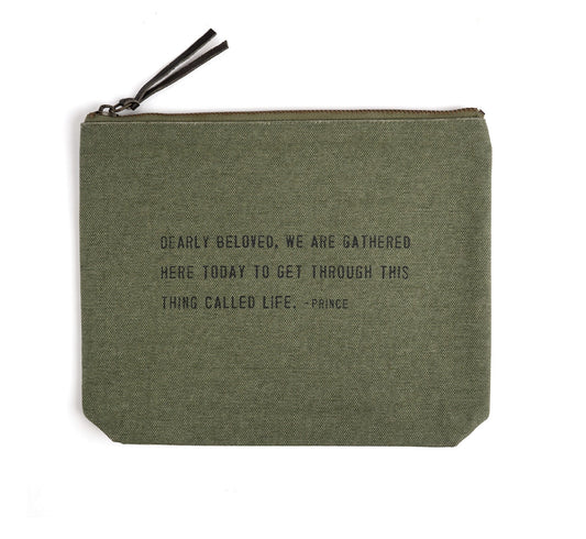 Prince Dearly Beloved Canvas Zip Pouch
