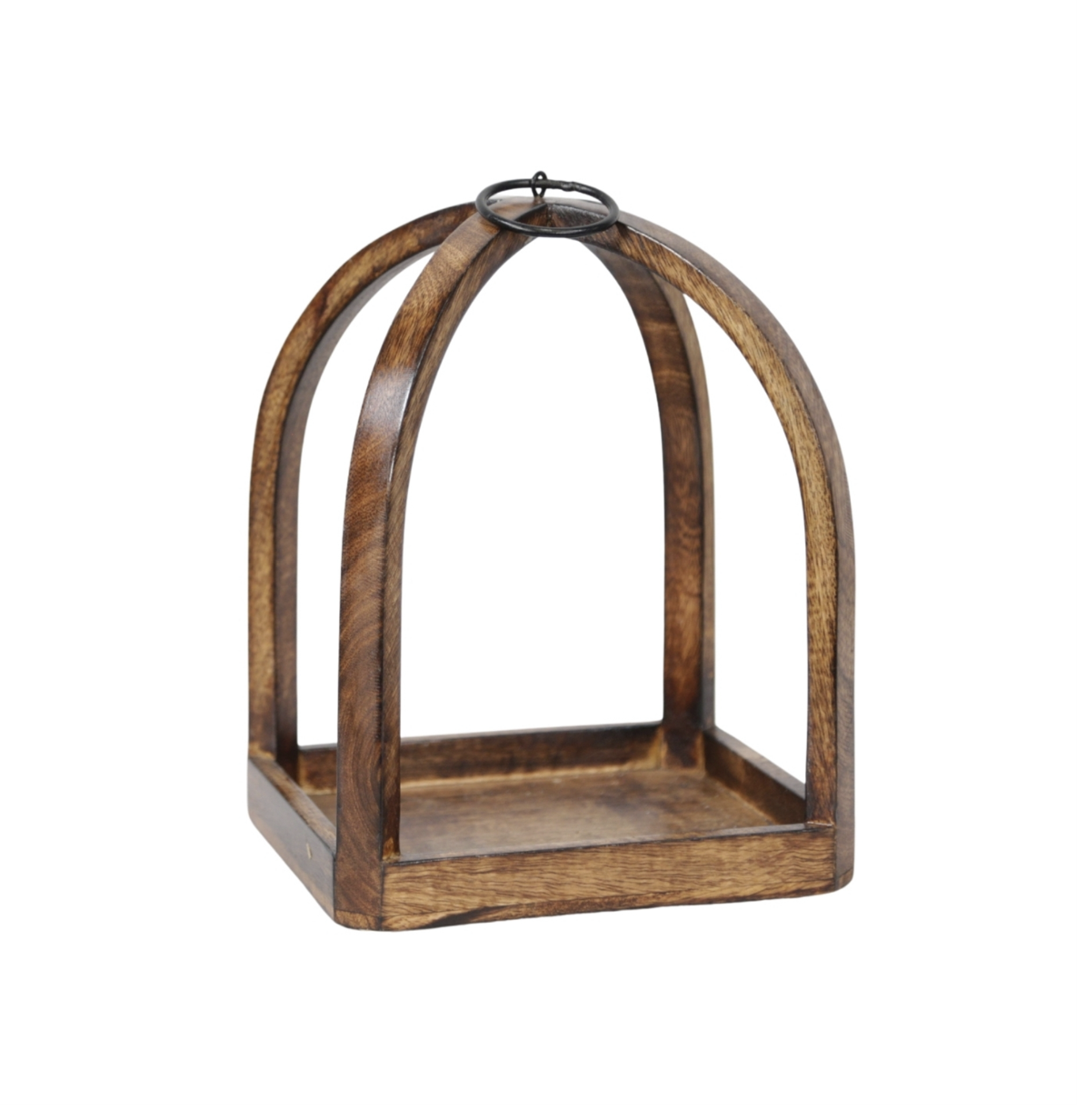 Dark Wood Lantern Tray