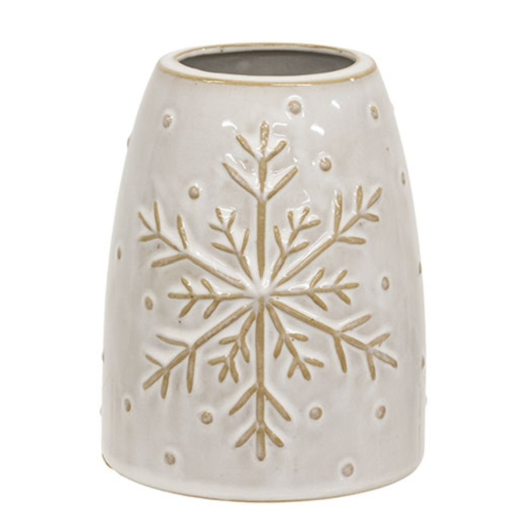 Embossed Snowflake Vase
