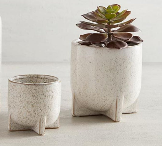 Footed Ceramic Pot