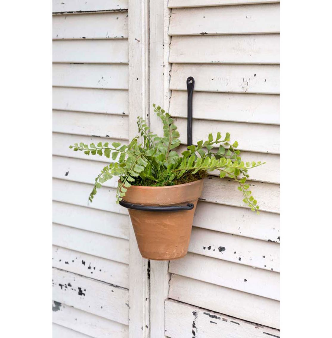 Forged Plant Hanger with Terracotta Pot