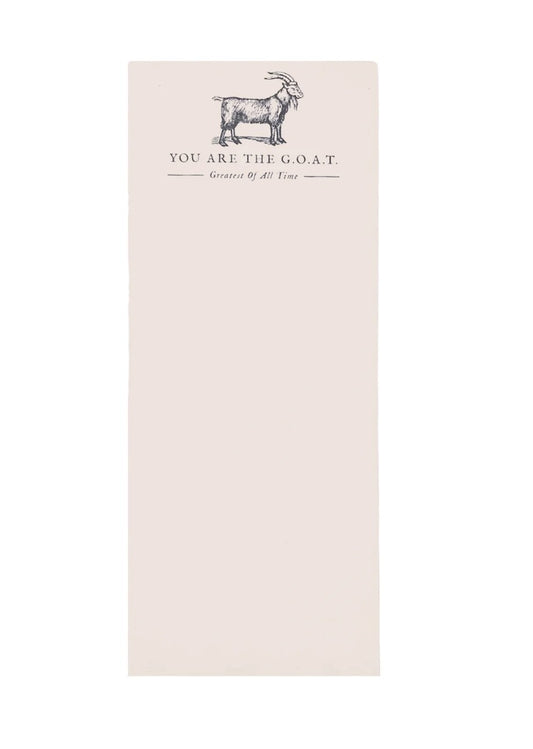 You are the GOAT Notepad