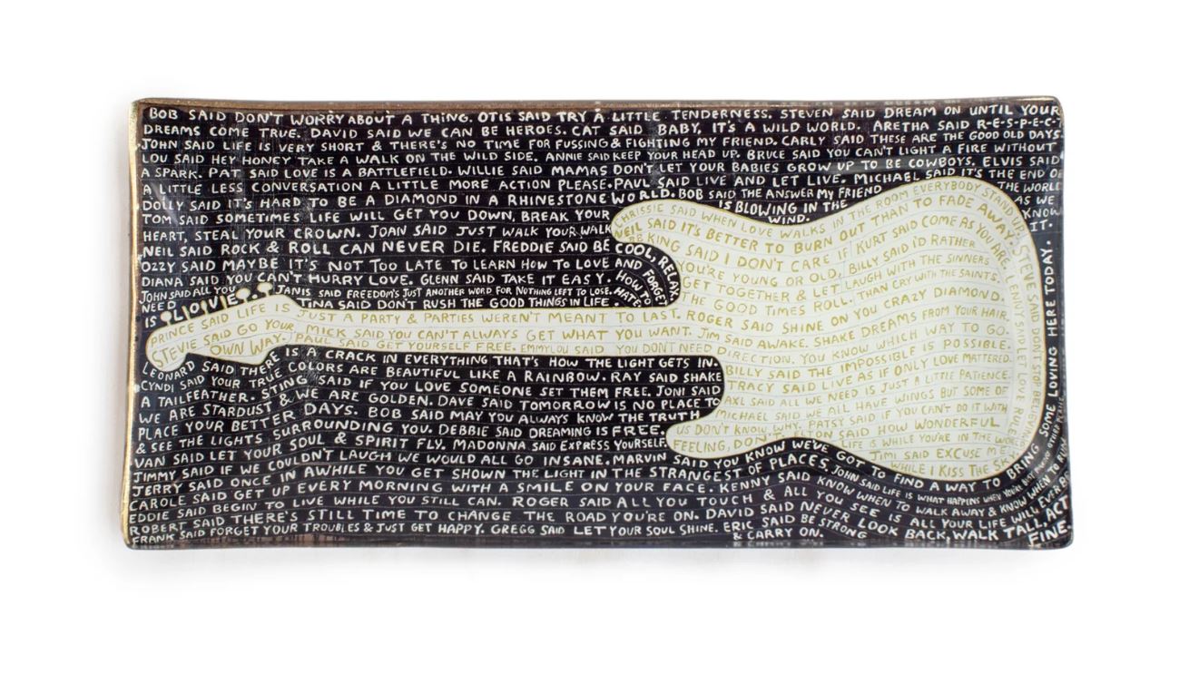 Legends Guitar Decoupage Plate