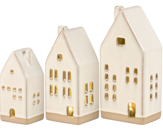 Lighted Ceramic Houses