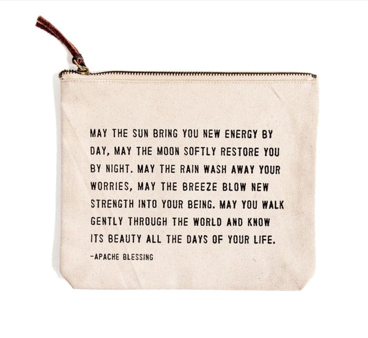 Apache Blessing Canvas Zip Pouch