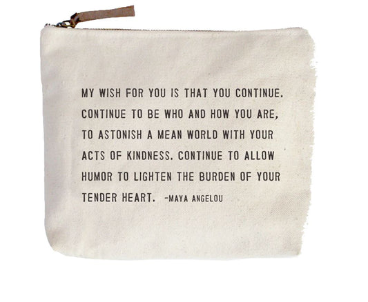 My Wish For You Canvas Zip Pouch