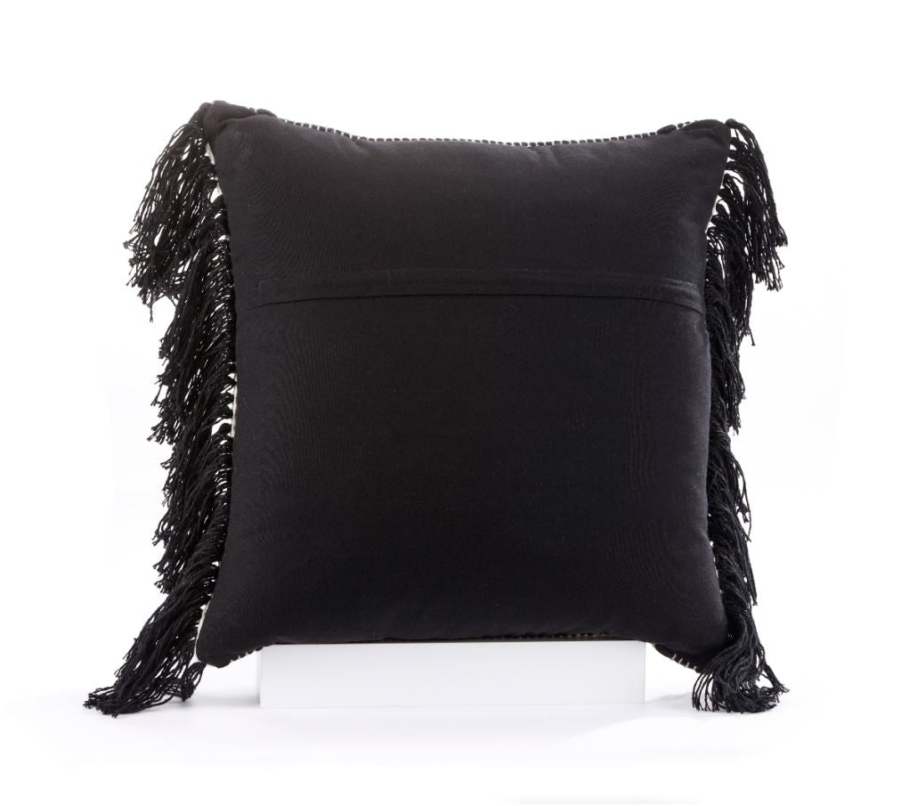 Natural and Black Striped Pillow