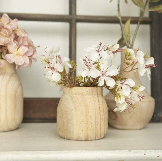 Natural Wood Vase