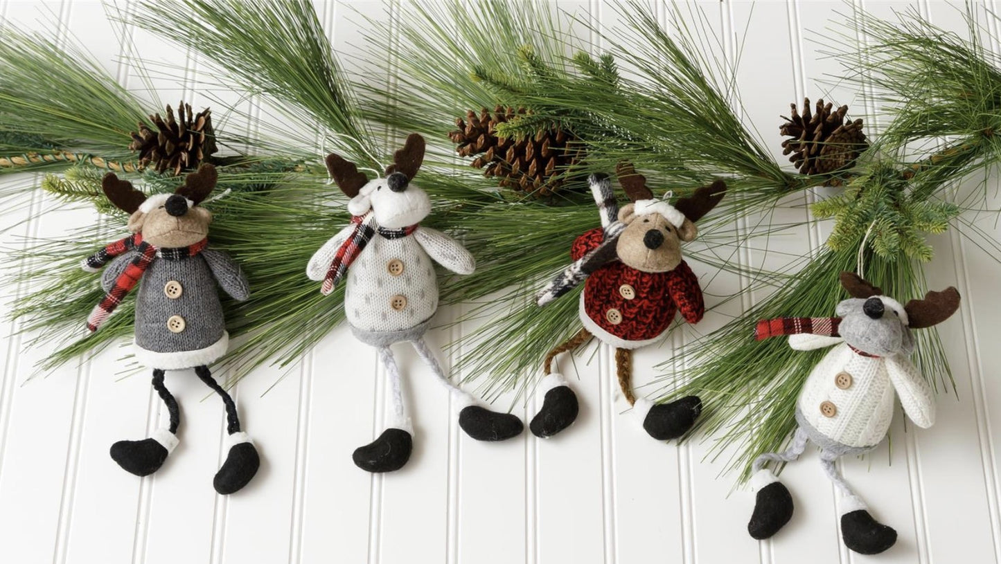 Plush Reindeer Ornament