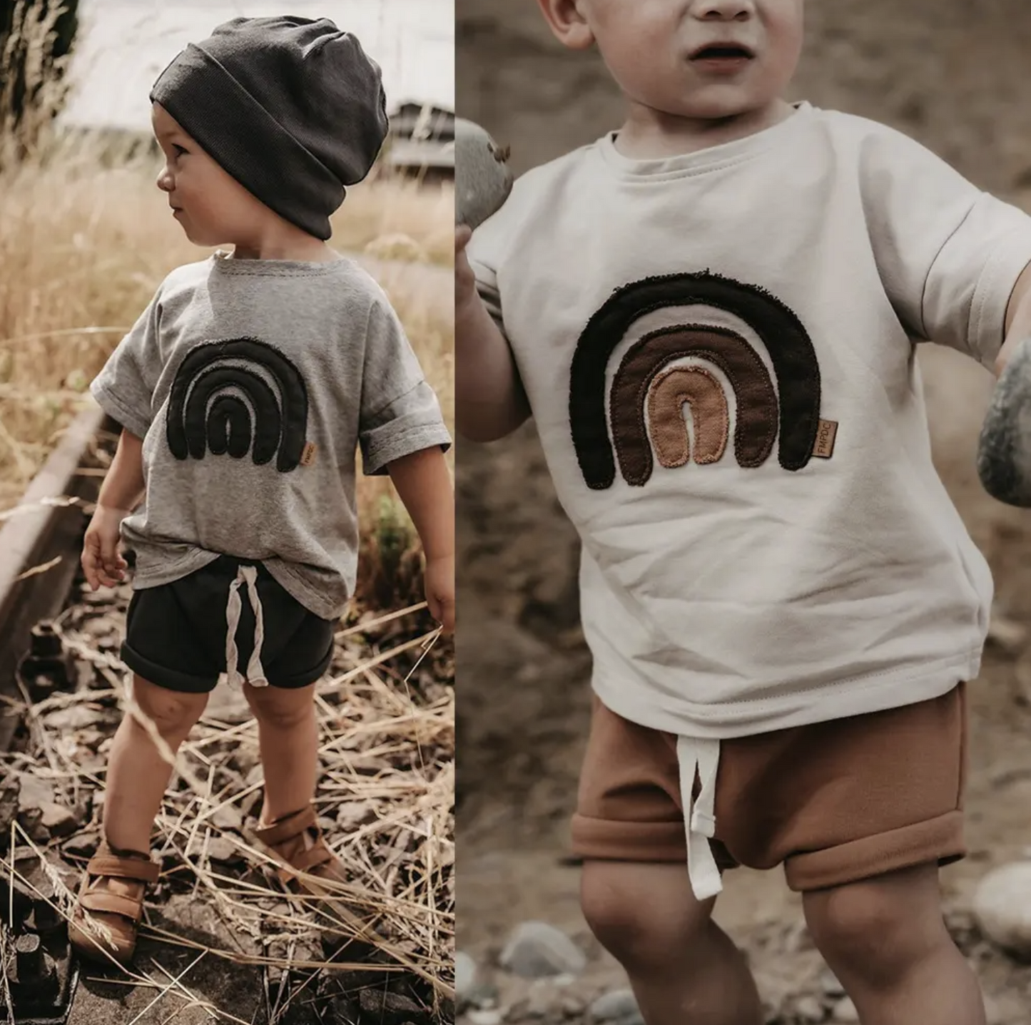 Rainbow Embroidery T-Shirt & Shorts Set