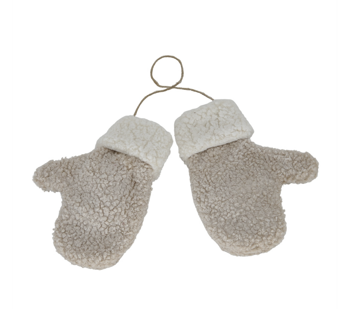 Tan Wool Mittens Ornament