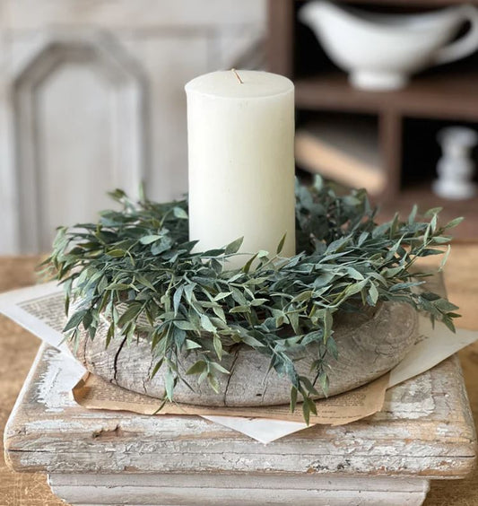 Twilight Ash Candle Ring Wreath