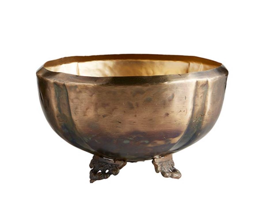Two Toned Brass Planter