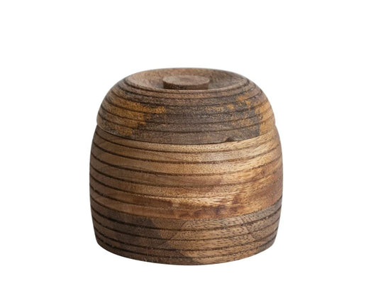 Mango Wood Container with Lid