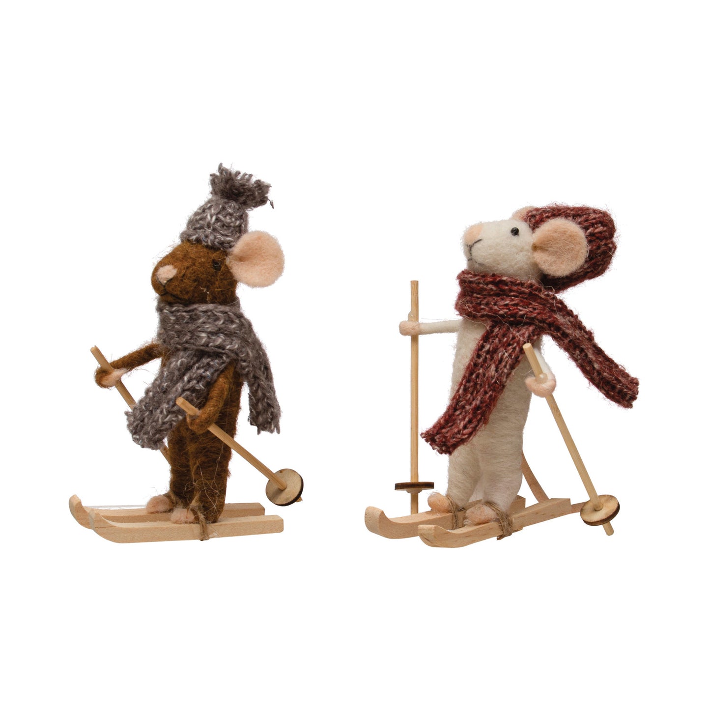 Skiing Mouse Ornament