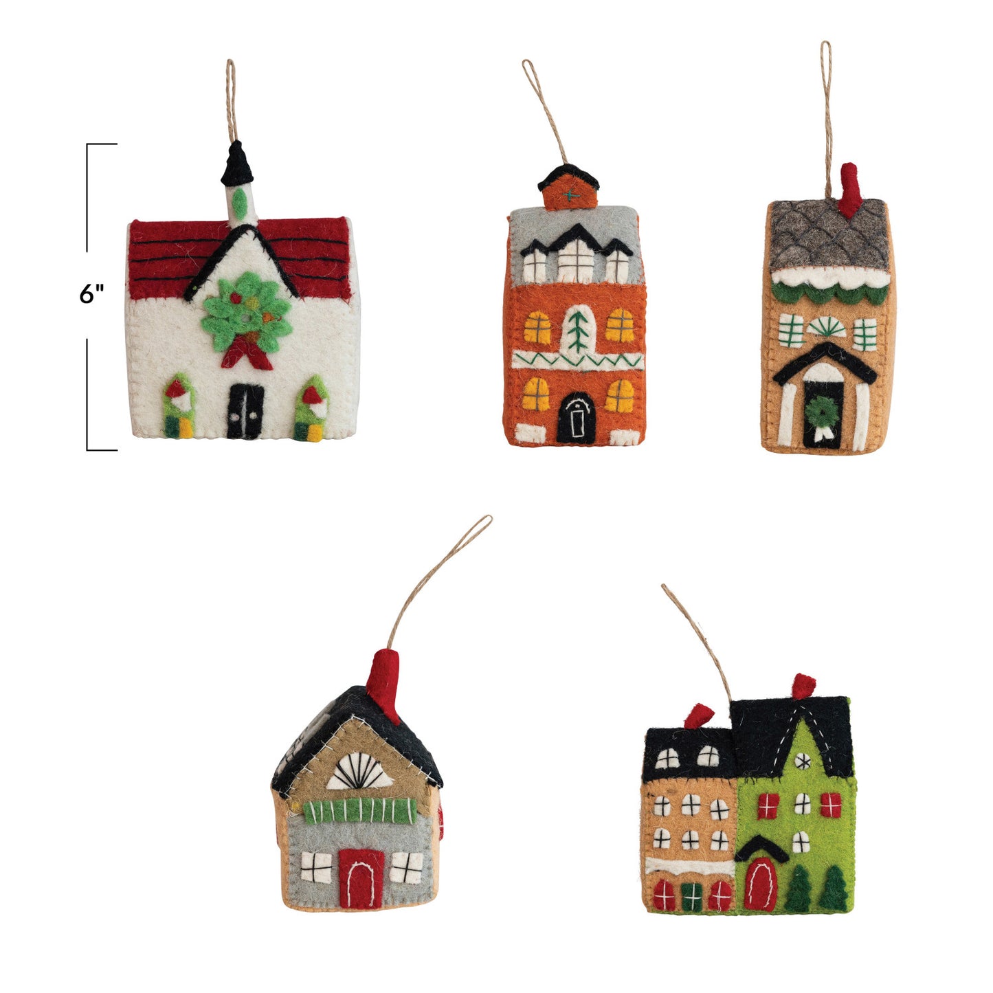 Felt House Ornaments