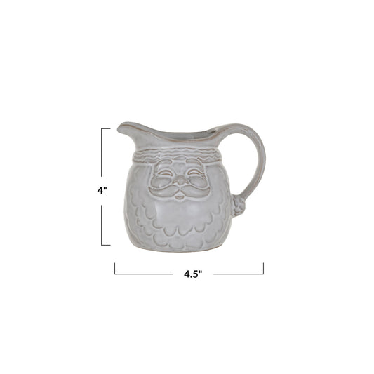 Stoneware Santa Creamer