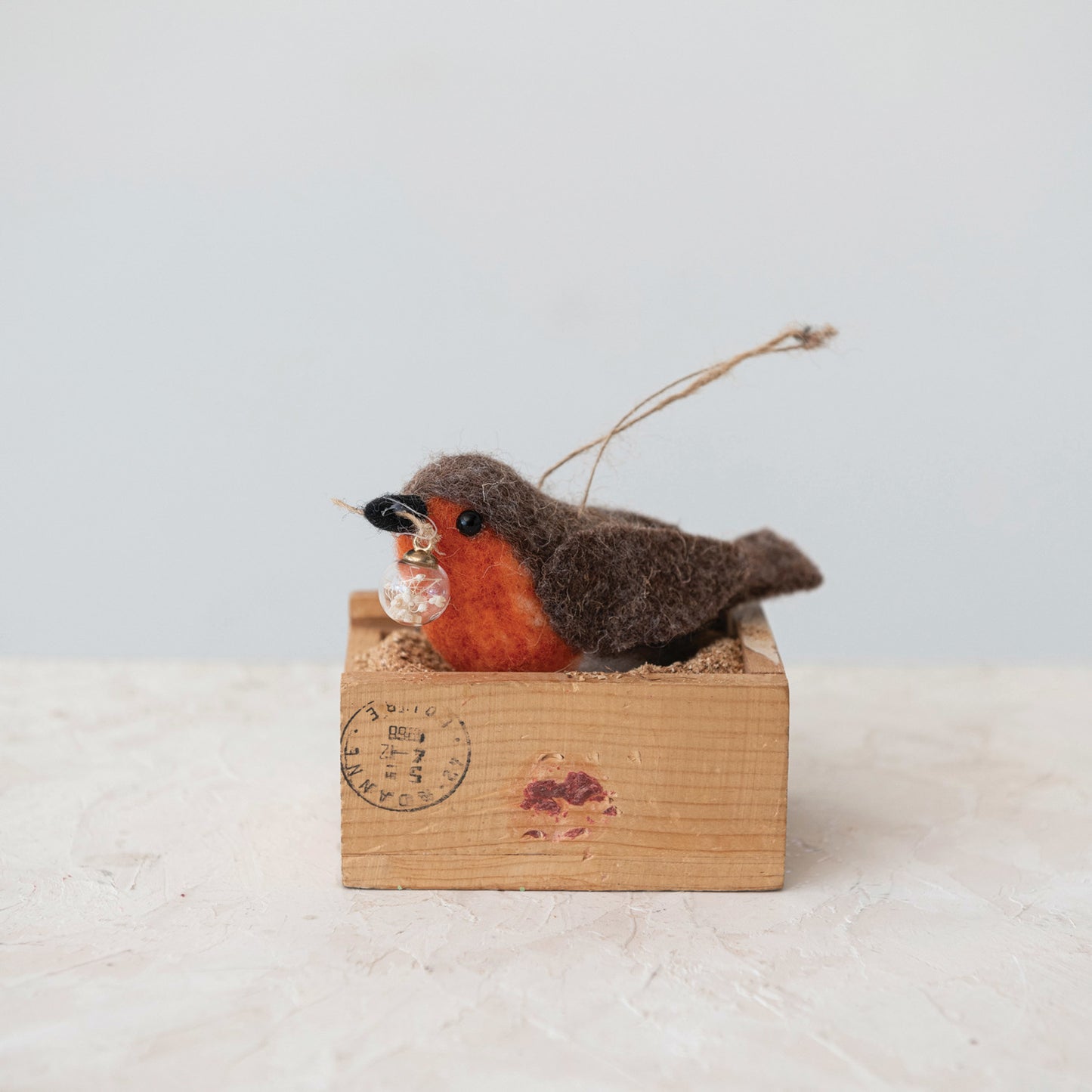 Wool Felt Robin Ornament