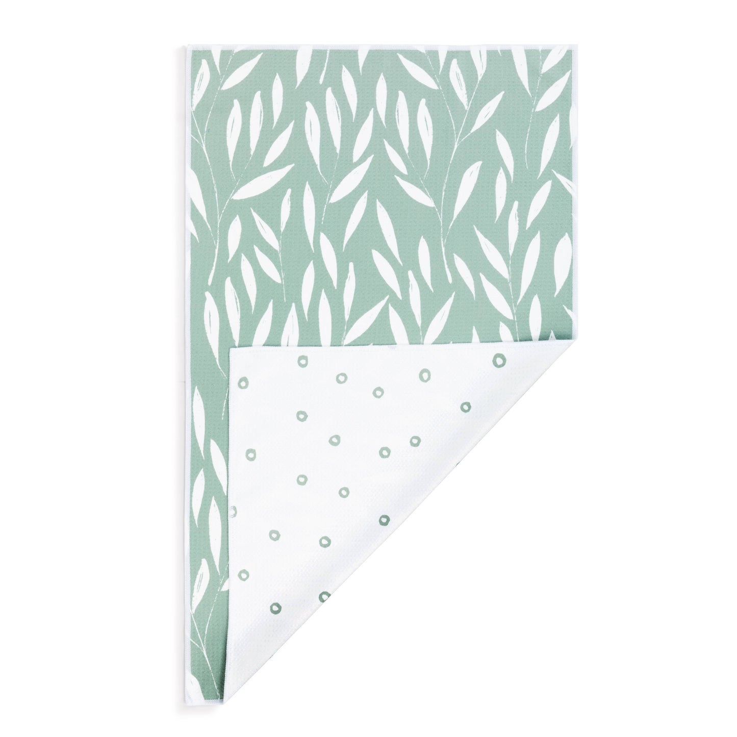 Sage Leaves Absorbent Reversible Towel - 18x30in