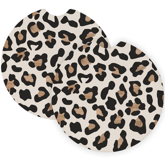 Leopard Print - Car Coasters