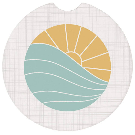Sun Wave Icon - Car Coasters