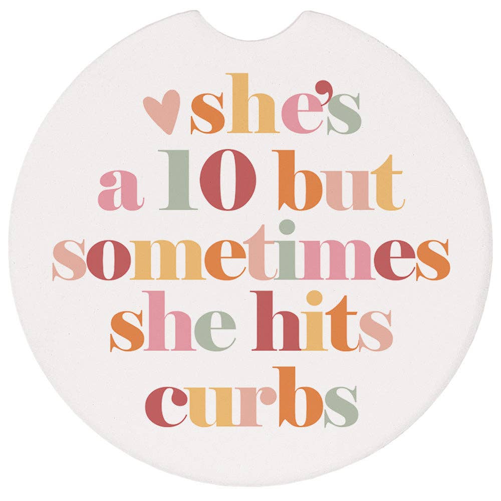 She Hits Curbs - Car Coasters